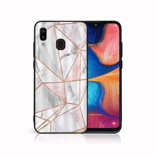 MY ART Ochranný obal pre Samsung Galaxy A20e PINK MARBLE (143)