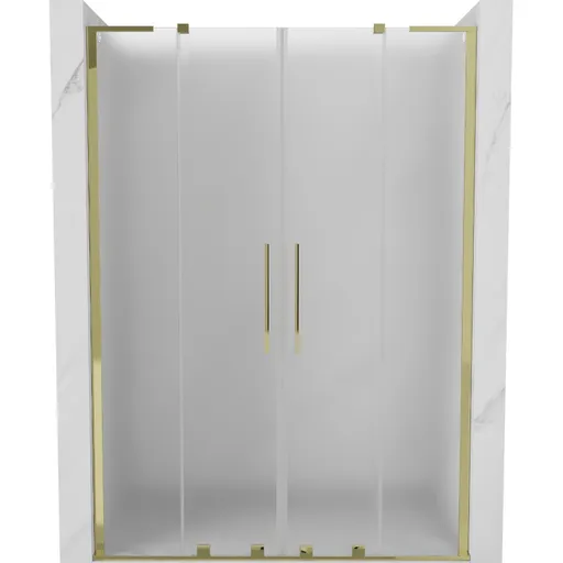 MEXEN/S - Velar L Duo posuvné sprchové dvere 150, dekor, zlatá 871-150-003-32-50