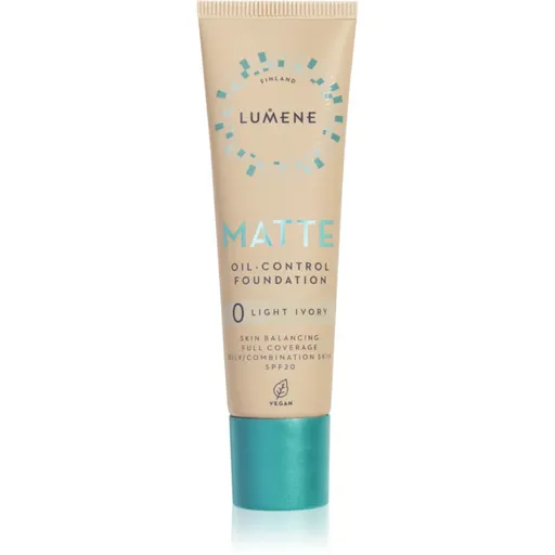 Lumene Matte Oil-Control zmatňujúci make-up SPF 20 odtieň 0 Light Ivory 30 ml