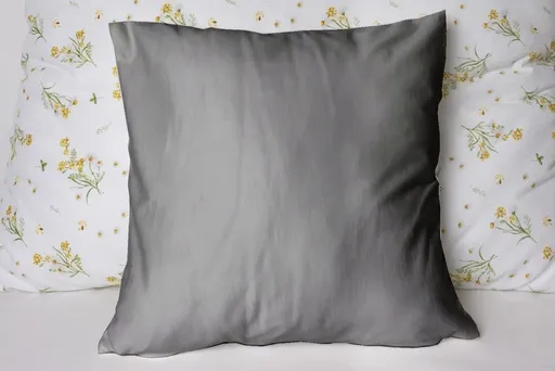 Polášek Jednofarebná obliečka na vankúš Jersey - Stredne šedá | 40 x 40 cm