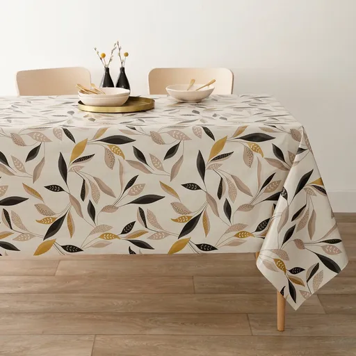 Voskovaný obrus s potlačou rastlín