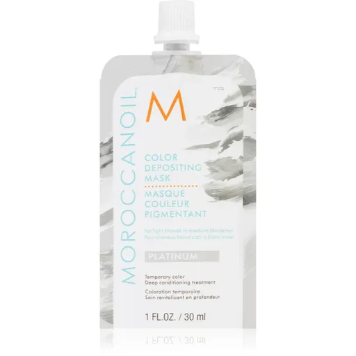 Moroccanoil Color Depositing jemná vyživujúca maska bez permanentných farebných pigmentov Platinum 30 ml