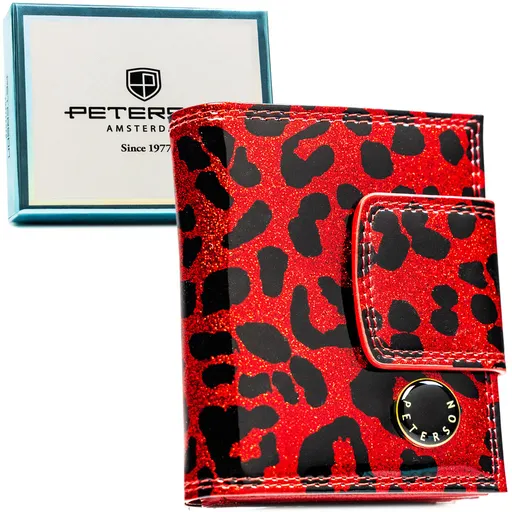 Malá červená dámska peňaženka z prírodnej a ekologickej kože s RFID ochranou