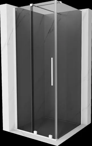 MEXEN/S - Velár sprchovací kút, posuvné dvere 120 x 120, grafit, biela 871-120-120-41-20