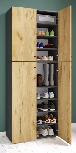 VCM Botník Lona XXL 9dílný, antracitový