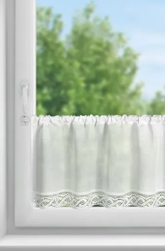 ArtFir Krátka záclona VINCE P | biela 150 x 40 cm