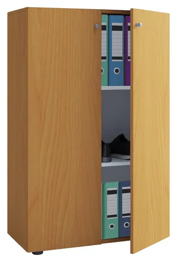 VCM Komoda Lona 3 přihrádky s dvířky, buk