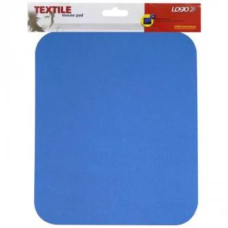 Podložka pod myš, mäkká, modrá, 24x22x0, 3 cm, Logo