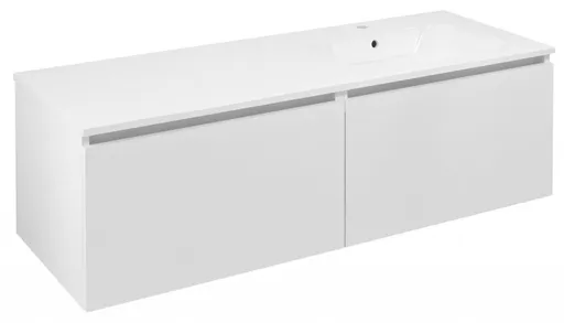 SAPHO - LOREA skrinka 140x46x51,5cm (70+70cm), pravá, biela matná LE070-3131-R-04