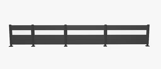 Biohort Zástena na ochranu súkromia akryl 90 cm (tmavo šedá metalíza) - rôzne dĺžky dĺžka 100 cm