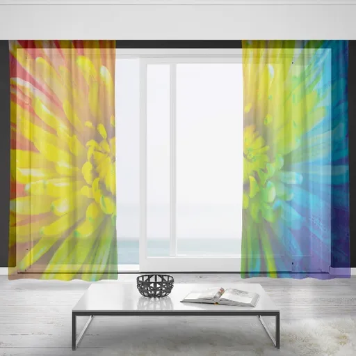 Záclony Dúhový kvet (Rozměr záclony: 150x250)