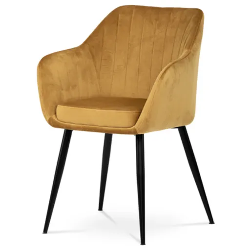 Jedálenská stolička Autronic 58x84 cm žltá látka PIKA YEL4