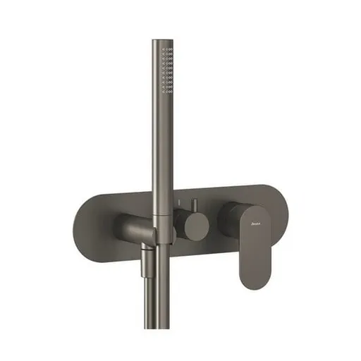 Ravak Eleganta sprchová a vaňová batéria bez podomietkového telesa grafit kartáčovaný X070333