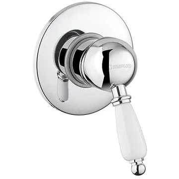 SAPHO KIRKÉ WHITE podomietková sprchová batéria, 1 výstup, biela páčka, chróm KI41BC