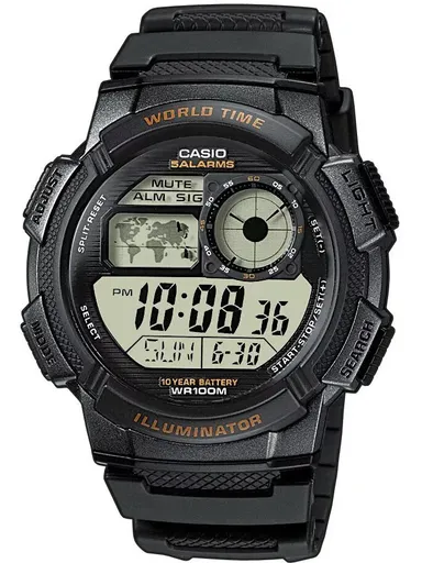 PÁNSKE HODINKY CASIO AE-1000W-1AV - SVETOVÝ ČAS + KRABIČKA