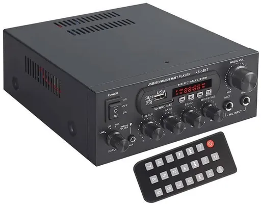 Zosilňovač, rádio, bluetooth, prehrávač MP3 KS-33BT