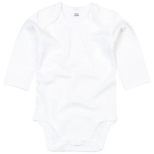 Babybugz Dojčenské body s dlhým rukávom - Biela | 12-18 mesiacov