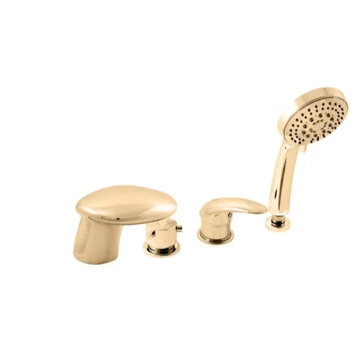 Vaňová batéria RAV Slezák so sprchovacím setom v zlatom prevedení D471.0PZ