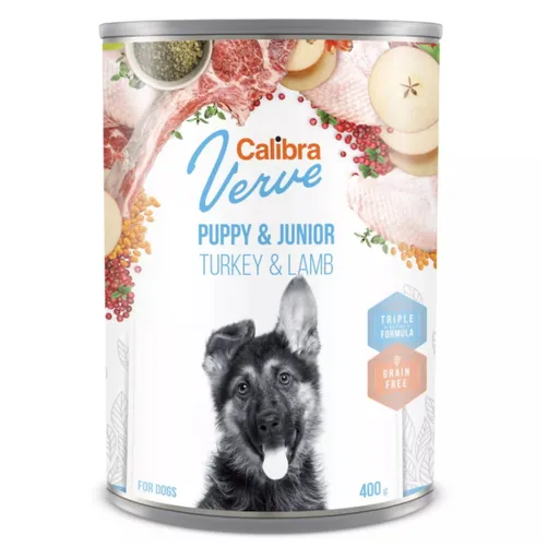 CALIBRA Verve Puppy&Junior Turkey&Lamb konzerva pre šteňatá 400 g