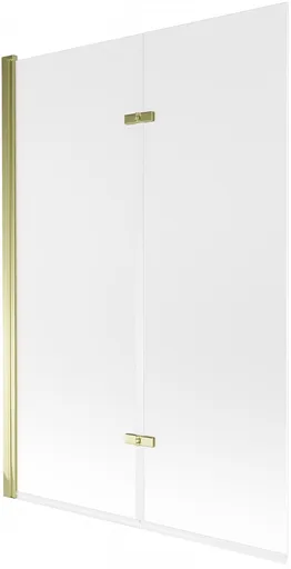 MEXEN - Castor vaňová zástena 2-krídlo 120x150, dekor, zlato 892-120-002-50-30