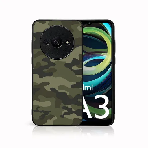 MY ART Ochranný kryt pre Xiaomi Redmi A3 GREEN CAMO (235)
