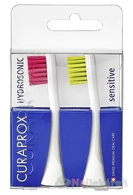 CURAPROX HYDROSONIC SENSITIVE Hydrosonická náhradná hlavica, magenta + zelená 2 ks