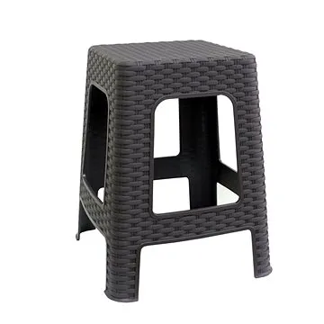 MEGAPLAST Taburet II 45 × 35,5 × 35,5 cm, polyratan, wenge (146000051)
