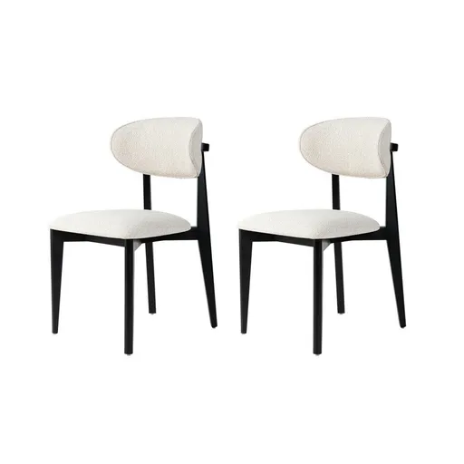 Súrpava jedálenských stoličiek Lionte White and Black, 2 ks