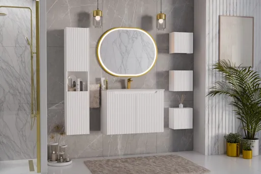 Comad Nova White skrinka 80x39x57 cm závesná kúpeľňová skrinka pod umývadlo biela NOVA WHITE 82-80-2D