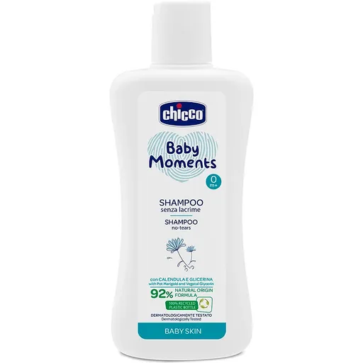 Chicco Baby Moments detský šampón na vlasy 200 ml