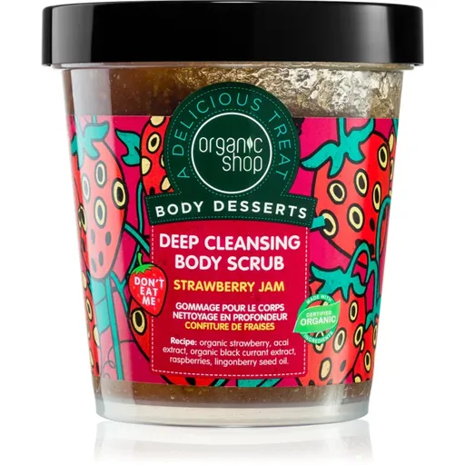 Organic Shop Body Desserts Strawberry Jam hĺbkovo čistiaci peeling na telo 450 ml