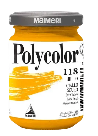 MAIMERI POLYCOLOR - Jemné vinylové farby 118 - deep yellow, 140 ml