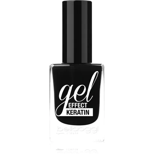bellaoggi Gel Effect Keratin Nail Polish lak na nechty odtieň Black To Gold 10 ml