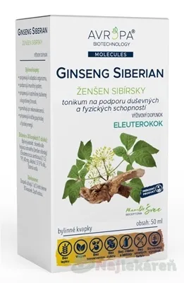 Avropa Ginseng Siberian bylinné kvapky 50 ml