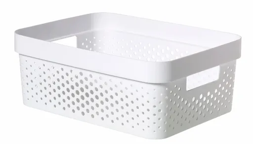 CURVER Úložný box INFINITY DOTS 11l recyklovaný plast | biela