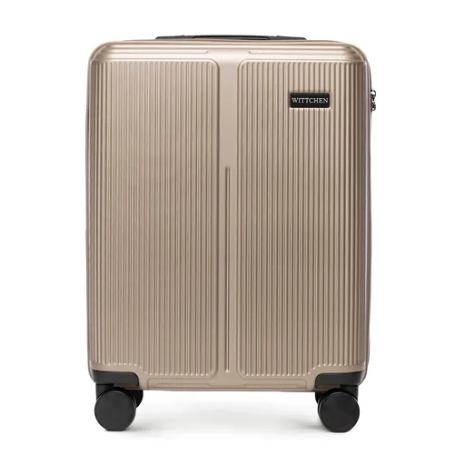 Malý kufor z ABS s jemnými zlatými pruhmi 56-3A-601-86