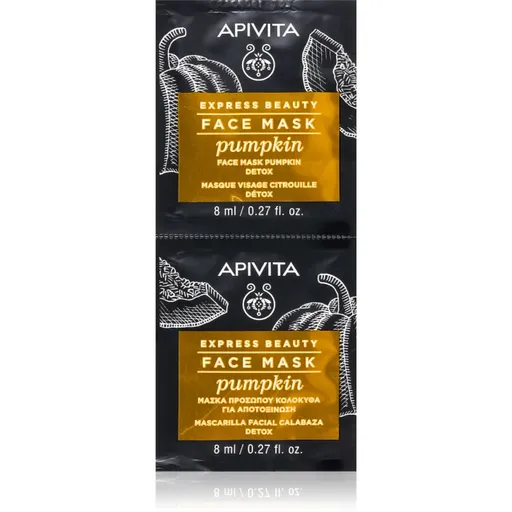 Apivita Express Beauty Detox Face Mask Pumpkin detoxikačná pleťová maska 2x8 ml