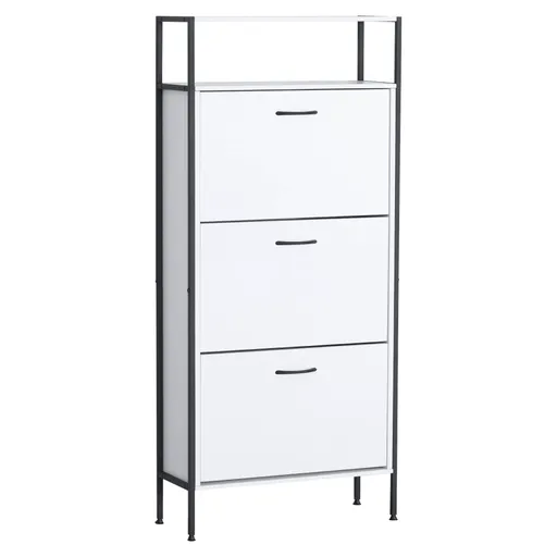 Botník TREDIS, 3 poschodia, biela