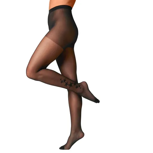 Súprava 2 pančuchových nohavíc s motívom tetovania hviezdičky