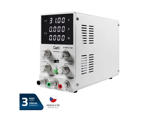 Zdroj laboratórny GETI GLPS3010HW  0-30V/ 0-10A