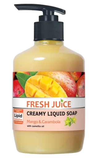 FRESH JUICE - Tekuté mydlo s dávkovačom mango & carambola, 0,46 L