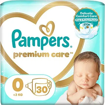 PAMPERS Premium Care Newborn veľkosť 0 (30 ks) (4015400536857)