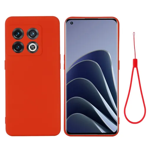 RUBBER Ochranný obal pre OnePlus 10 Pro 5G červený