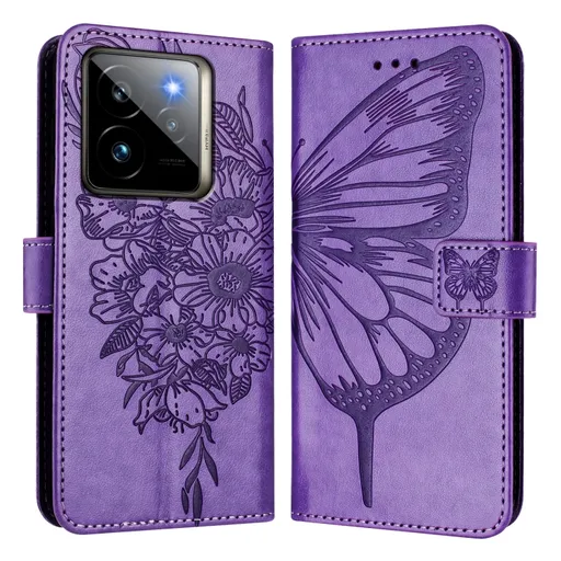 ART BUTTERFLY Peňaženkový obal pre Realme GT 7 Pro 5G fialový