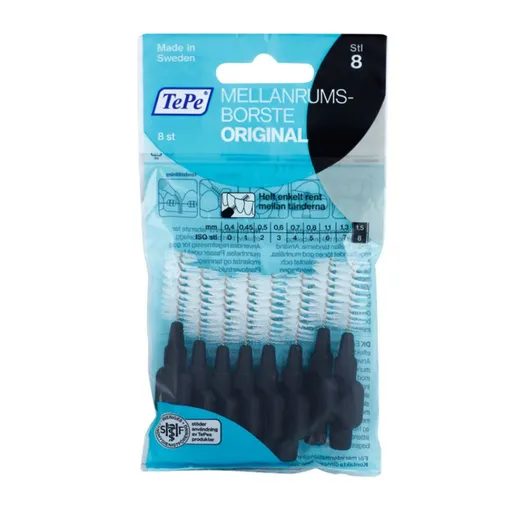 TEPE Medzizubné kefky NORMAL 1,5 mm čierny 8 ks