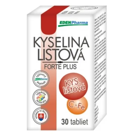 EDENPHARMA Kyselina listová forte plus tablety 30 ks