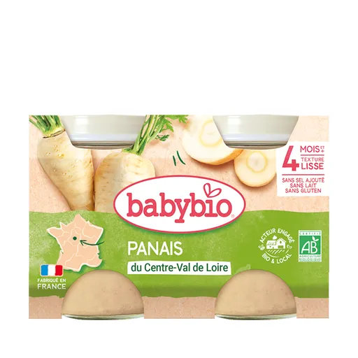BABYBIO zeleninový příkrm paštrnák 2 x 130 g