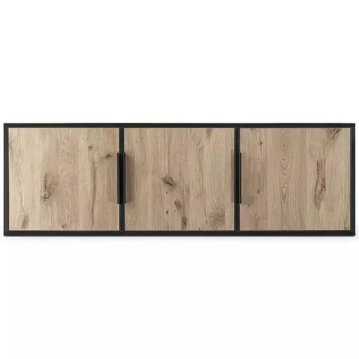 ArtStol Nadstavec na skriňu LATI D3 | čierna/dub viking