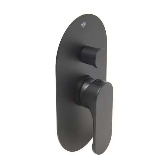 Sprchová a vaňová batéria SAT Fusion vrátane podomietkového telesa matná čierna SATBSFU215CPC