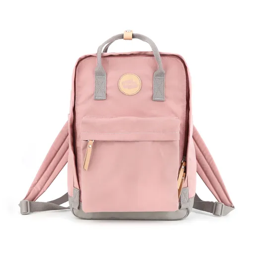 Priestranný a praktický dámsky ruksak v svetloružovej farbe na nastaviteľných popruhoch - Himawari
